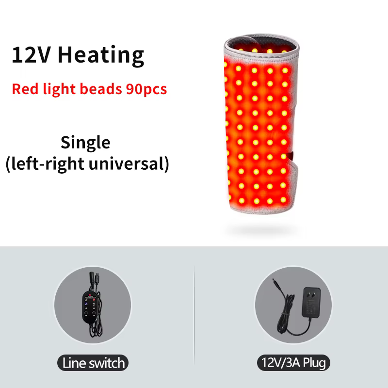 90 perles de lumière rouge, coussin chauffant pour mollets, masseur pour mollets, coussin à compress