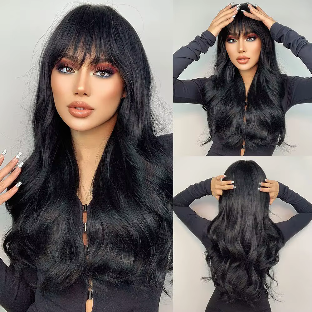 Perruques synthétiques rouges, perruque longue ondulée, naissance des cheveux naturelle, cheveux rou