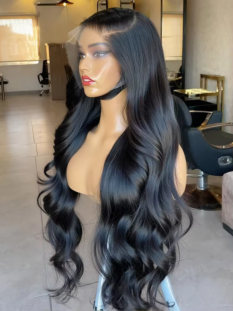 Perruques de cheveux humains Body Wave densité 250 avec dentelle transparente HD 13x6 pour femmes, 3