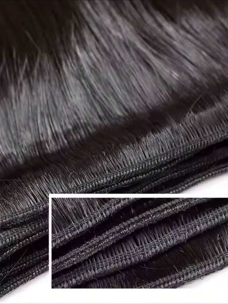 42 pouces paquets os droit brésilien cheveux humains paquets Extensions brutes Tissage pour les femm