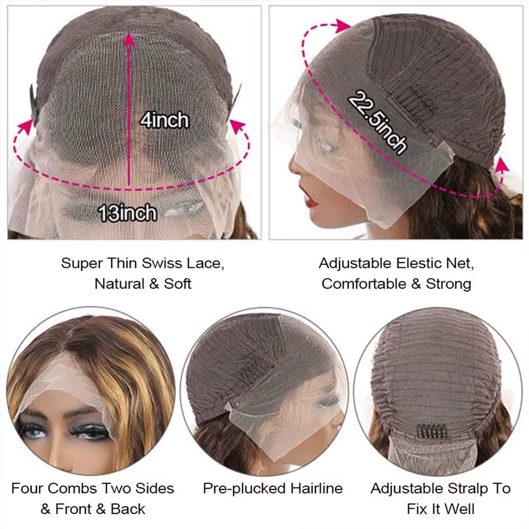 Perruque de Cheveux Naturels Bouclés, avec Dentelle Transparente HD, 13x6, 13x4, 30 Pouces