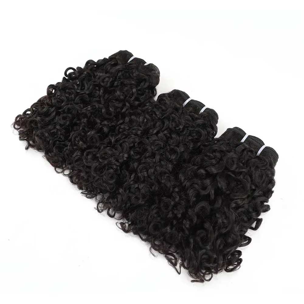 Malaisie 12A paquets de cheveux humains bouclés paquets de cheveux bouclés profonds cheveux bruts br