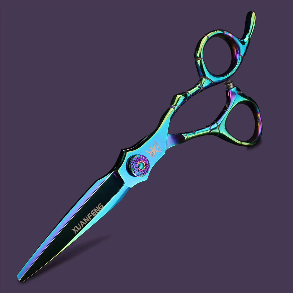 XUANFENG – ciseaux à cheveux à poignée musculaire, ciseaux de coupe et ciseaux amincissants de coule