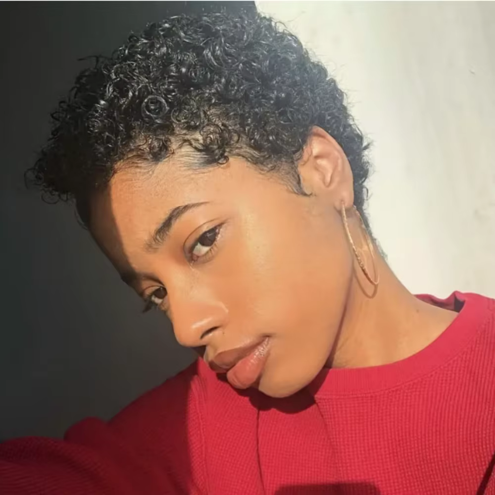 Perruques courtes afro bouclées en cheveux humains pour femmes, coupe pixie, perruque courte à ondul