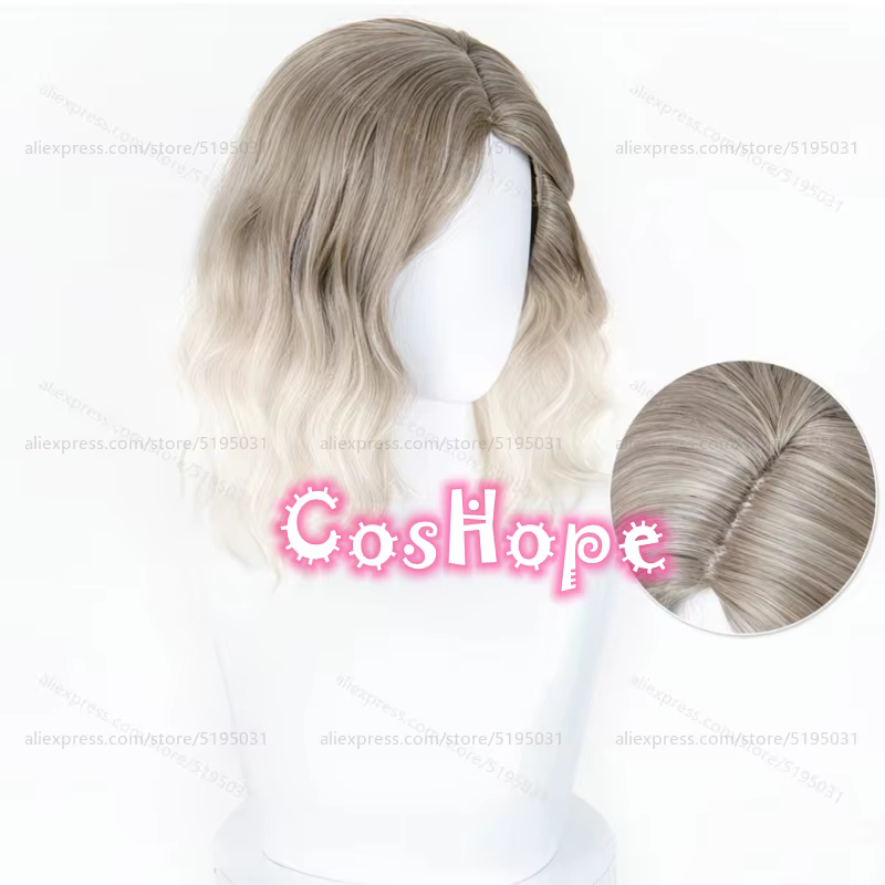 Perruque de cosplay Grace Ashcroft, perruque courte brune mélangée de 35 cm, perruques synthétiques 