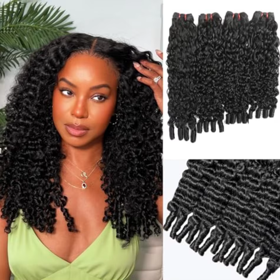 Lots de Cheveux Humains Bouclés Birmans 12A, Ondulés Type 3C4A, Non Traités, Bruts, à Coudre, Doux e