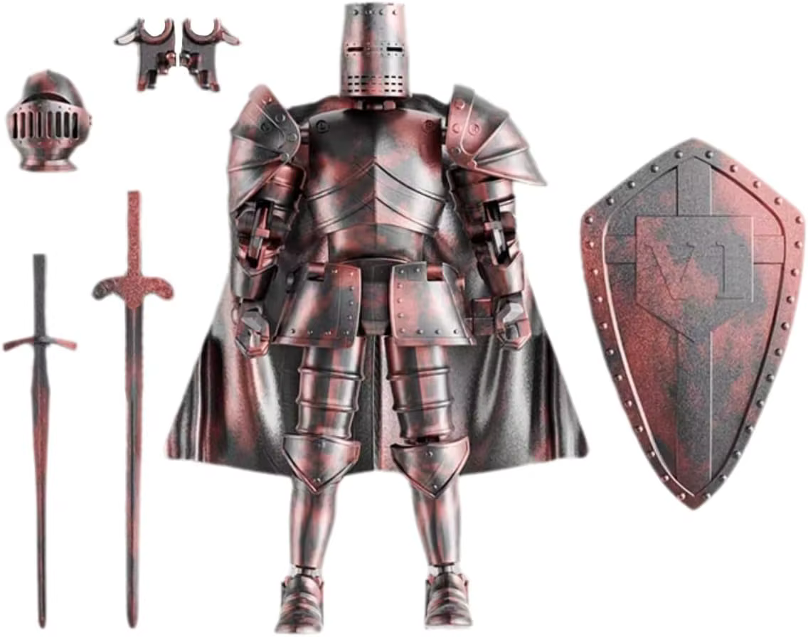 Figurine d'action Knight Armor – Robot mobile multi-articulé à monter soi-même avec armure médiévale