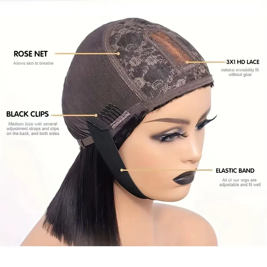 Perruques Lace Front HD en Cheveux Humains, Ondulées Lisses 1B, Sans Colle, Longues, Densité 200%, A