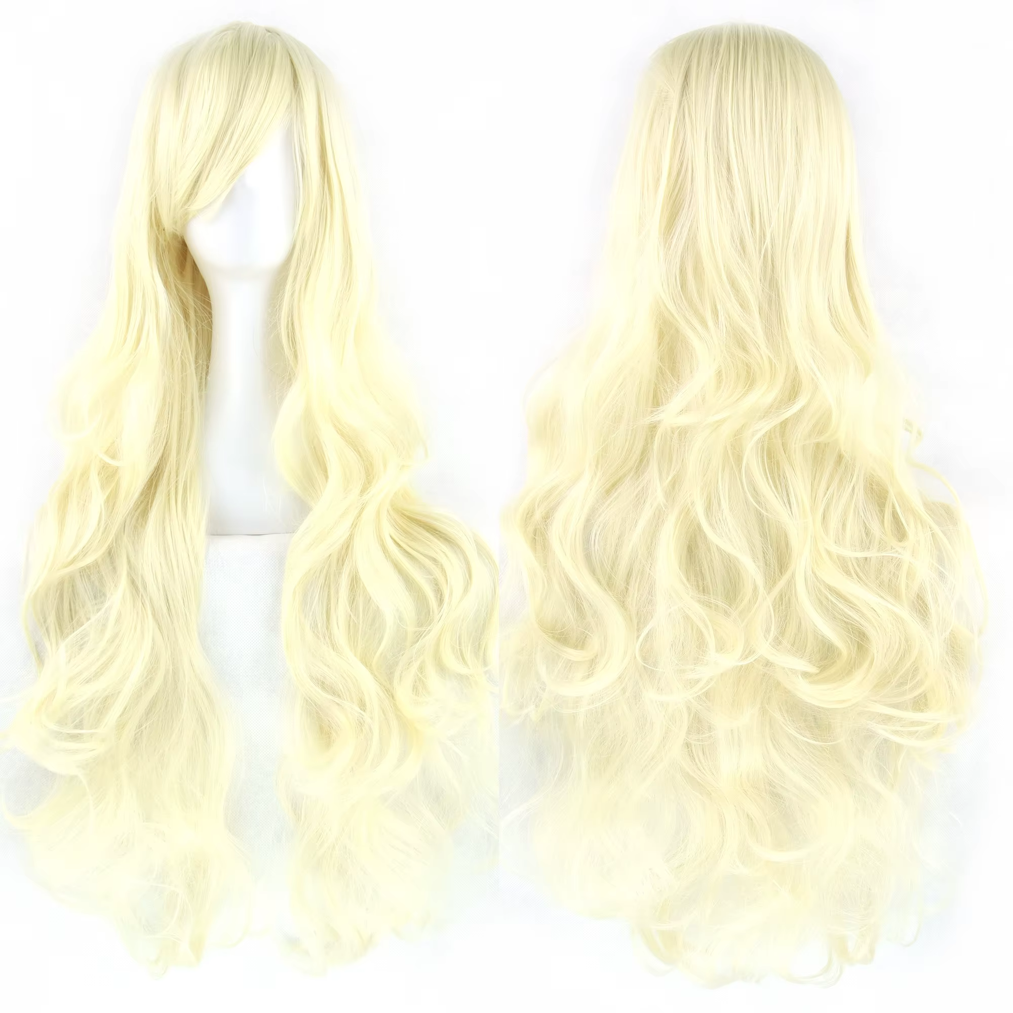 Soowee cheveux synthétiques longs bouclés perruque verte postiche rose noir fête cheveux Cosplay per