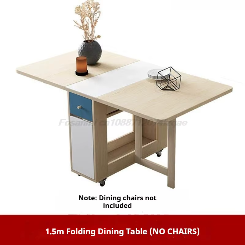 Table à manger pliable pour les petits foyers, ensemble combinable mobile, gain de place, table de 1