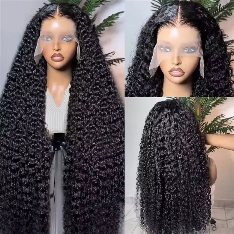 Bling 180 densité 6x4 5x5 sans colle perruque perruques de cheveux humains vague profonde vague d'ea