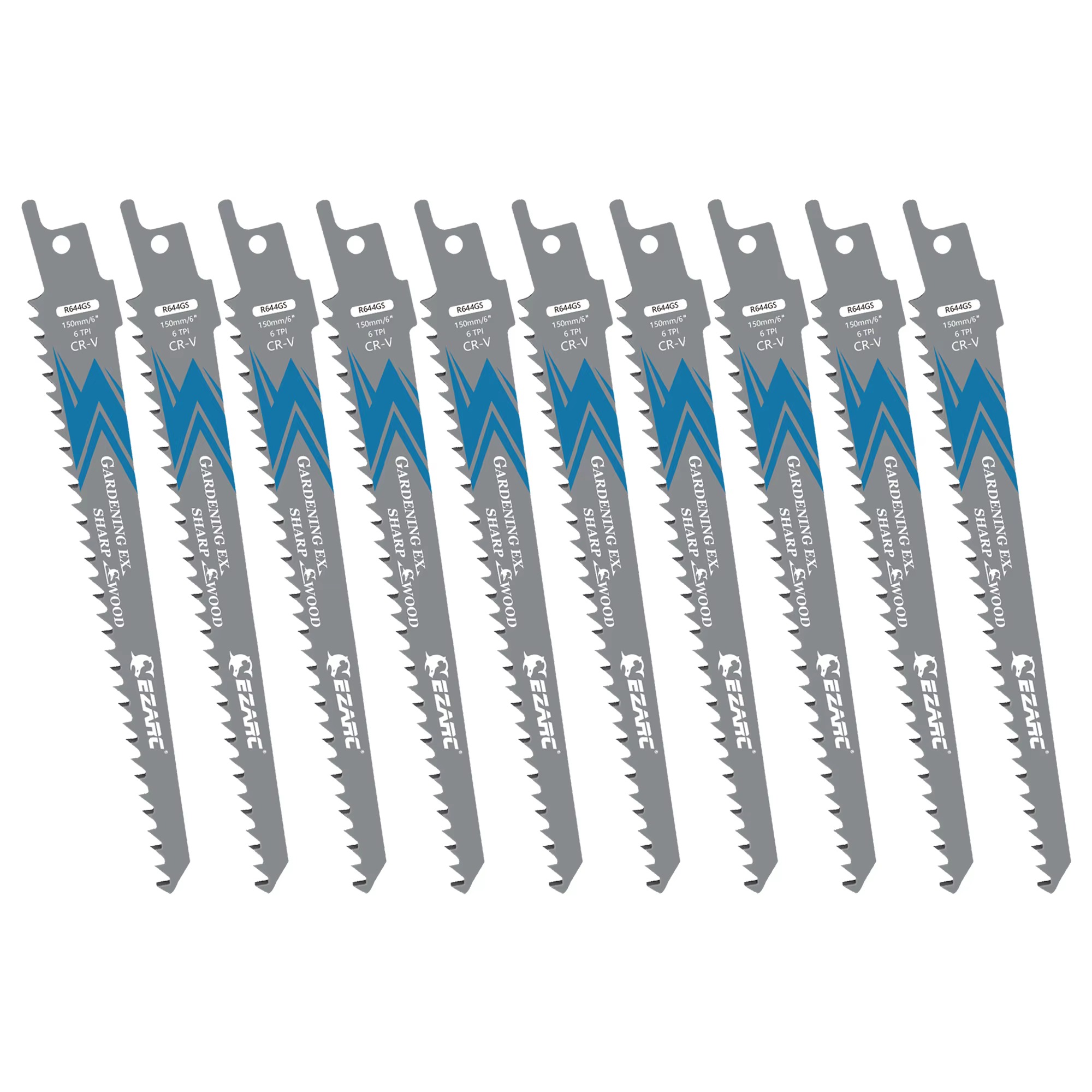 EZARC lames de scie alternative pour l'élagage du bois, 150mm 6TPI /225mm 5TPI CRV lames de scie à d
