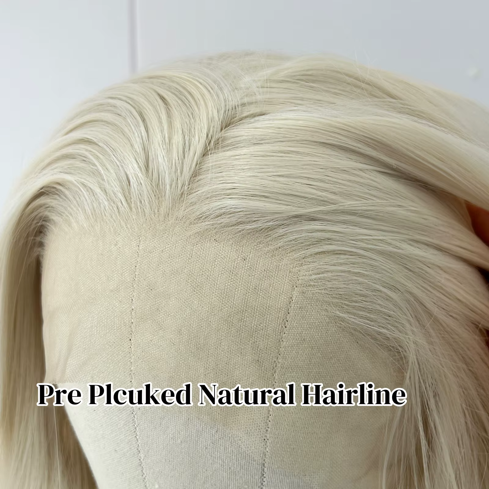 Perruques Bob Lace Front synthétiques ondulées blondes courtes 60 pour femmes, naissance des cheveux