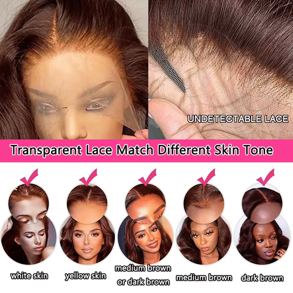 # Tissage en lot brésilien naturel lisse, 4 couleurs, brun chocolat, 13x4, Extensions de cheveux, lo