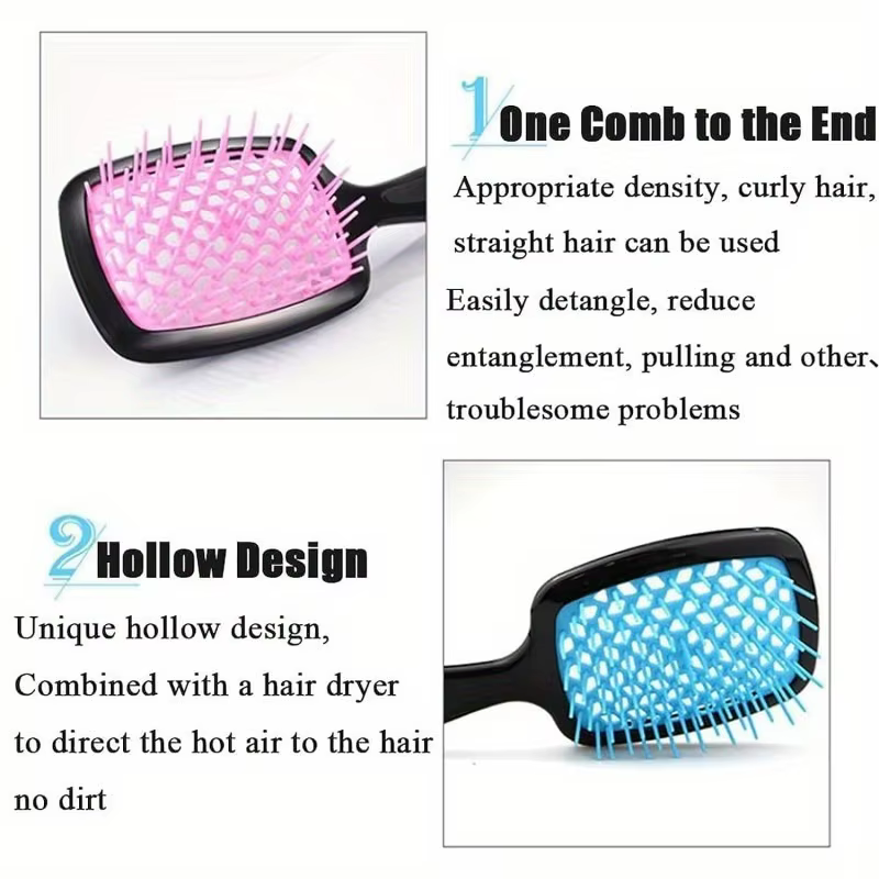 WANMEI coussin d'air peigne plastique Massage antistatique sec humide cheveux bouclés creux brosses 