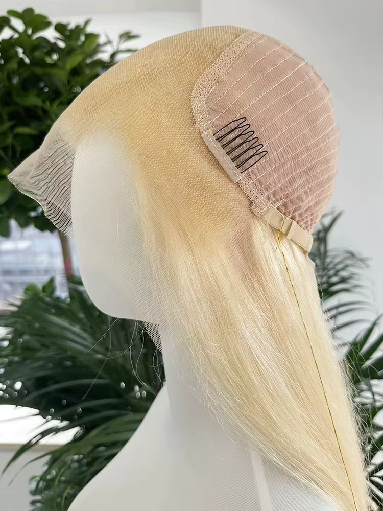 Perruque Lace Wig naturelle lisse blond 613, 13x6, 13x6, densité 180%, haute qualité, pour femmes