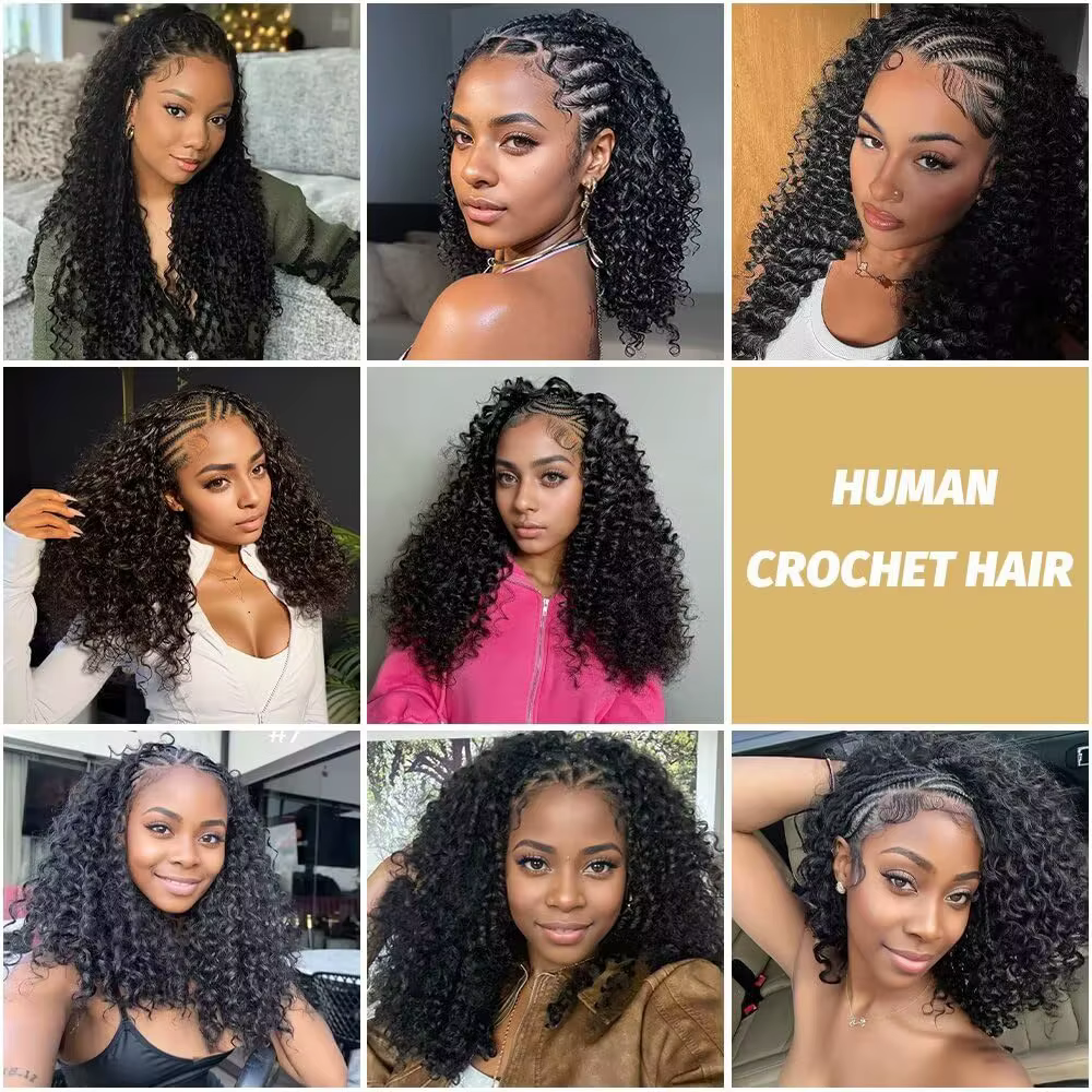 Cheveux humains bouclés birmanes pour crochet, 30 pouces, 120g, pré-séparés, pour femmes noires, lot