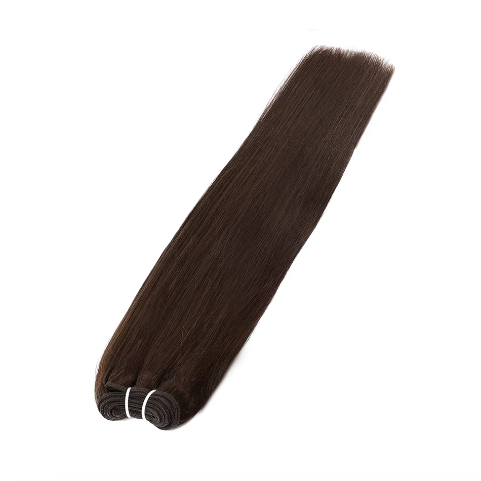 Tissage en lot brésilien naturel Remy européen lisse, Extensions de trame cousues, brun blond, 14 à 