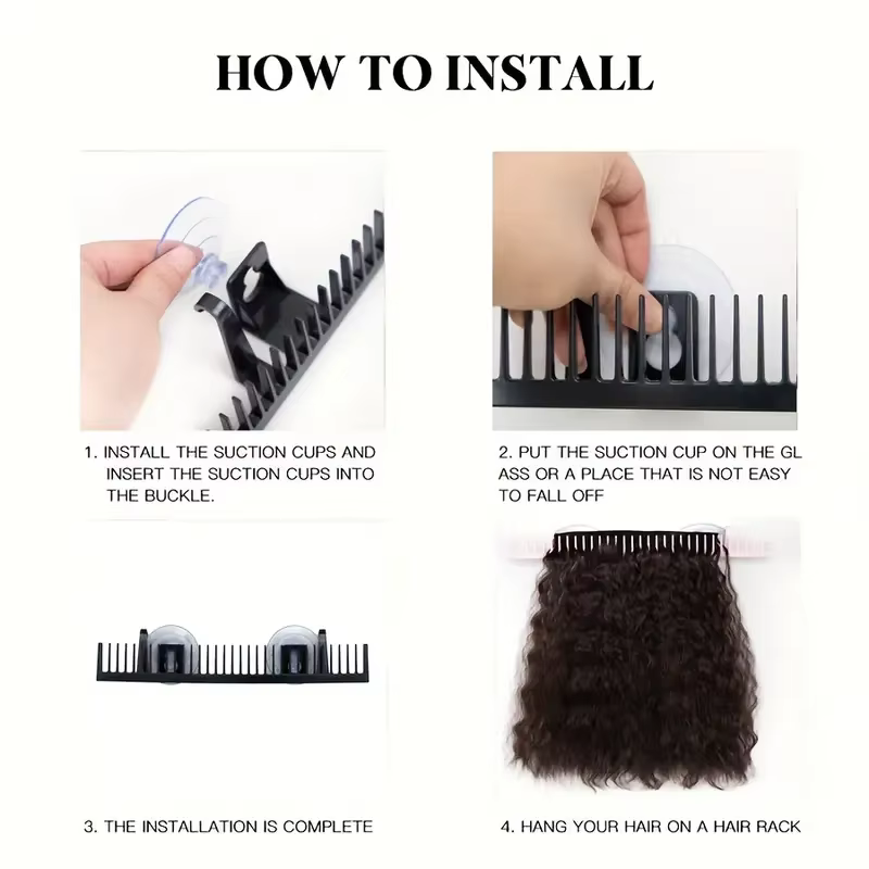 Support d'extension de cheveux Portable 2 pièces, organisateur de rangement de perruque tissé léger