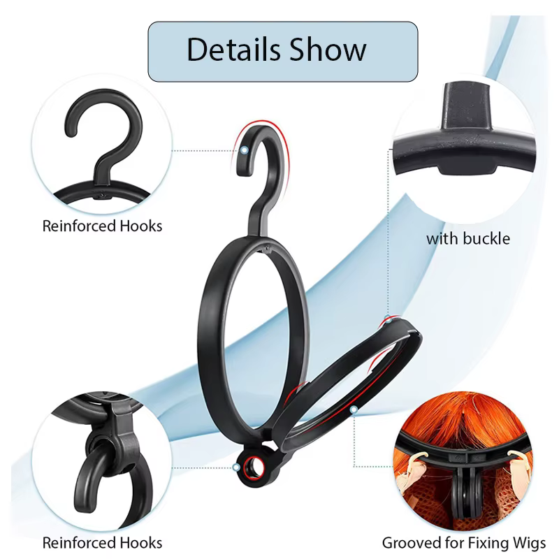 Support de perruque suspendu pour perruques, blanc et noir, pour plusieurs perruques, support de per