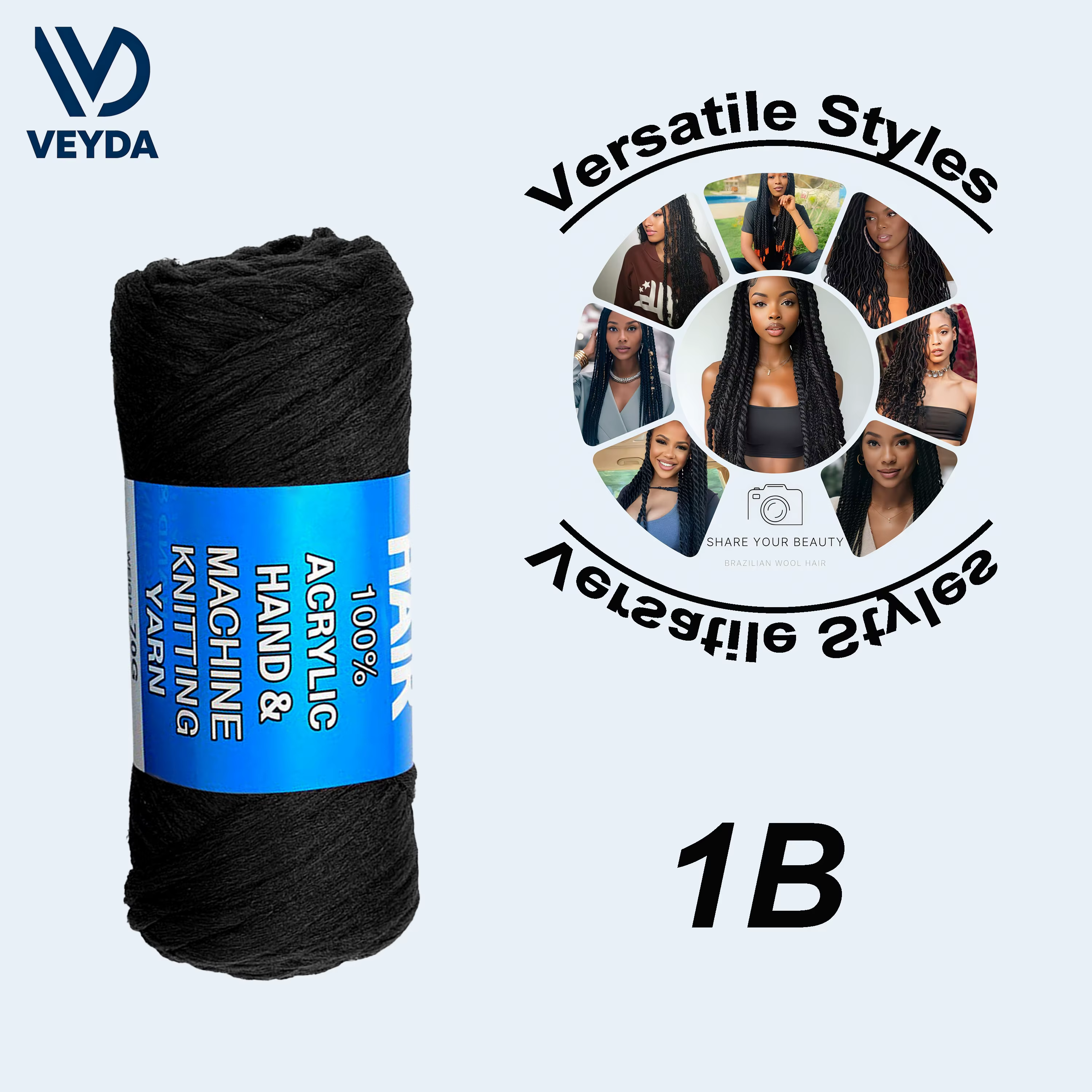 Extensions de cheveux en laine brésilienne pour tresses africaines, fil acrylique, torsion de printe