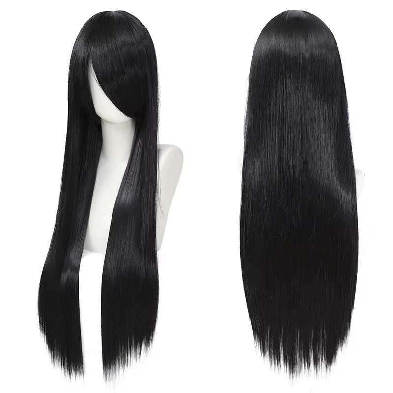 Perruque Cos, cheveux longs et raides colorés polyvalents au quotidien, Anime, couverture de perruqu