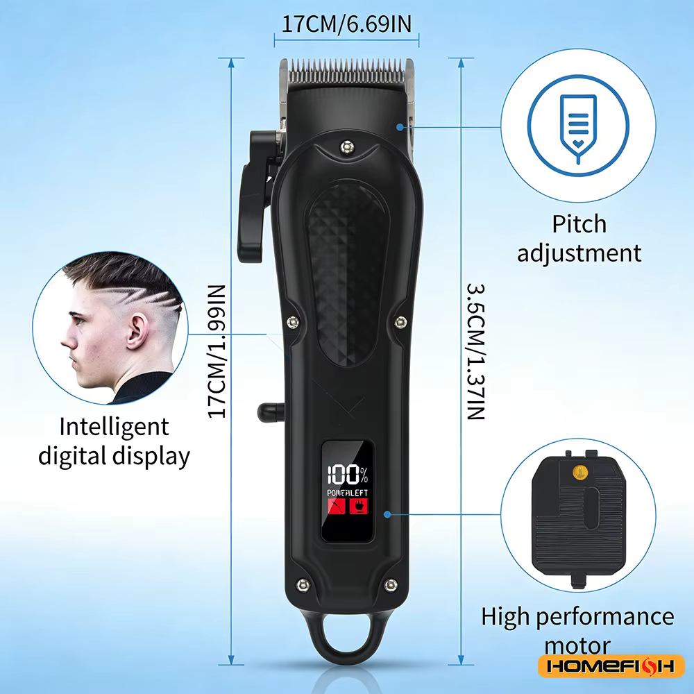 Tondeuse à cheveux et à barbe professionnelle rechargeable par USB, sans fil, cadeau idéal pour les