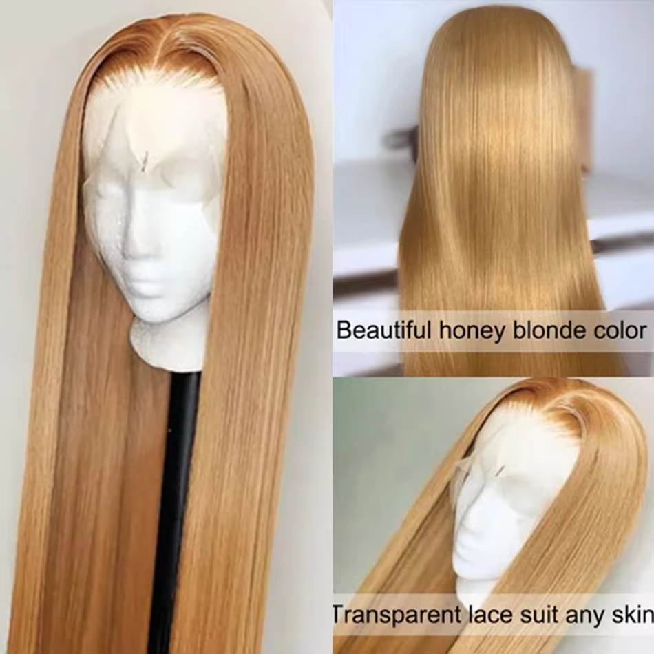 13x4 droite miel blond dentelle avant perruques cheveux humains 13x6 Hd dentelle frontale perruque p