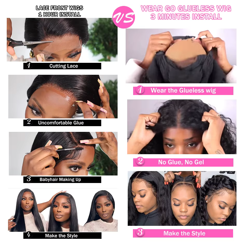 200 densité 7x5 perruque sans colle perruque de cheveux humains prêt à porter 13x6 HD perruque de de