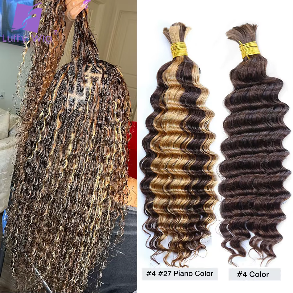 Cheveux humains en vrac pour tressage, Extensions de cheveux pour tressage, Double proximité, Full D