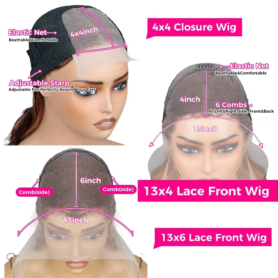 250% 13x 6/13x4 frontale brun chocolat foncé HD dentelle perruque cheveux brésiliens vague de corps