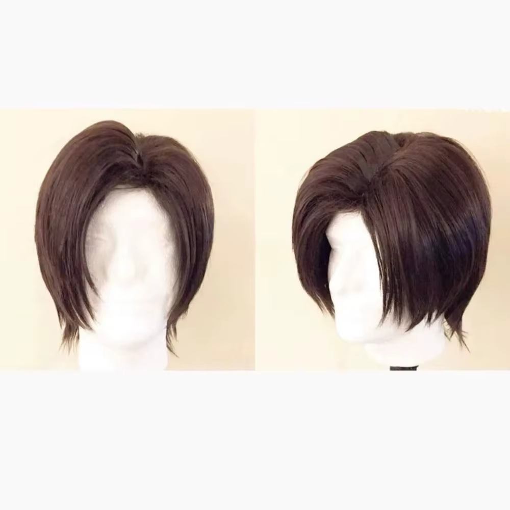Perruque de cosplay Re9 REQ Leon pour homme, Evil Requiem Leon Reon Scott S. Kennedy, perruque natur
