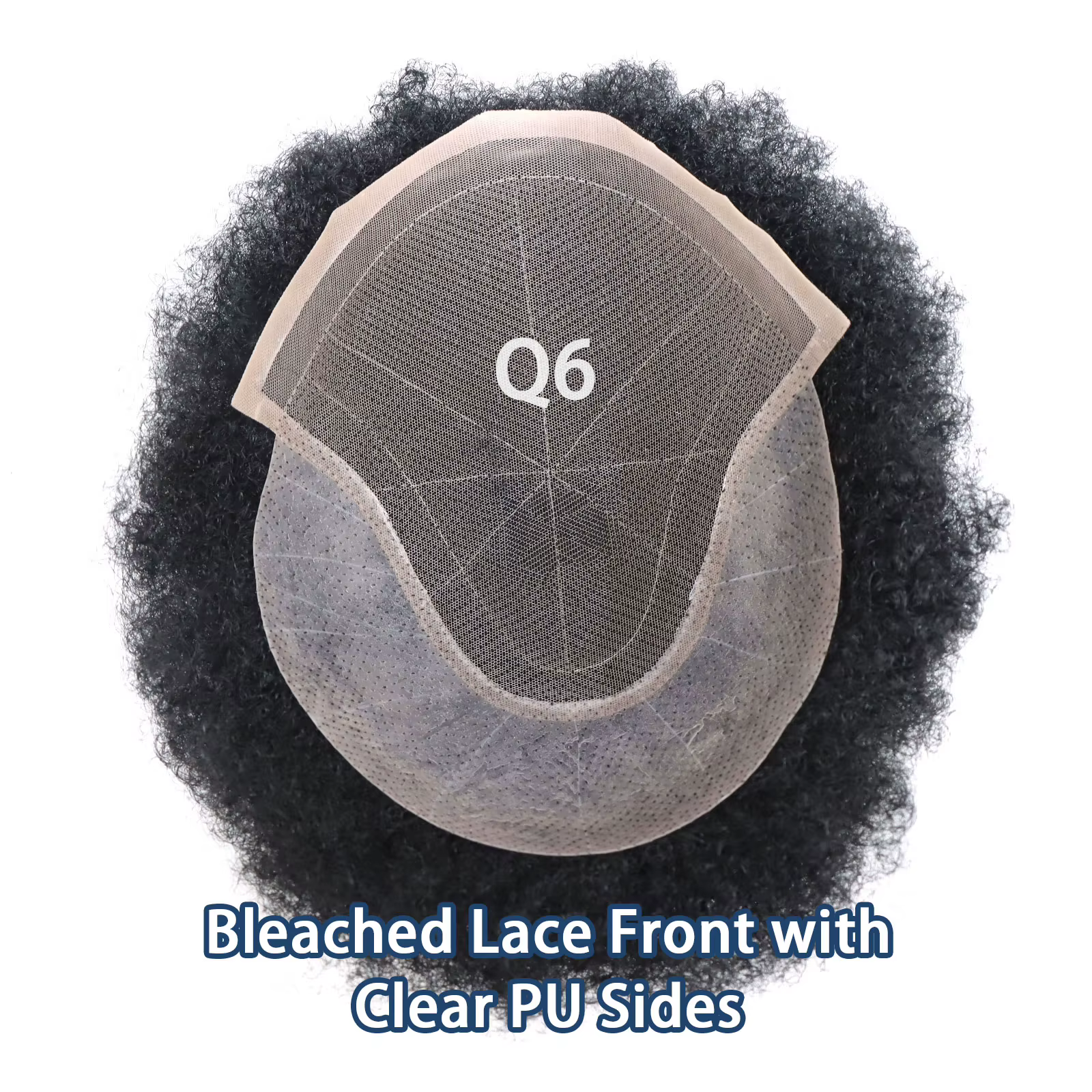 Perruque Afro Kinky Curly Full Lace pour Homme, Toupet en Cheveux Humains, Lace PU Around, Perruque
