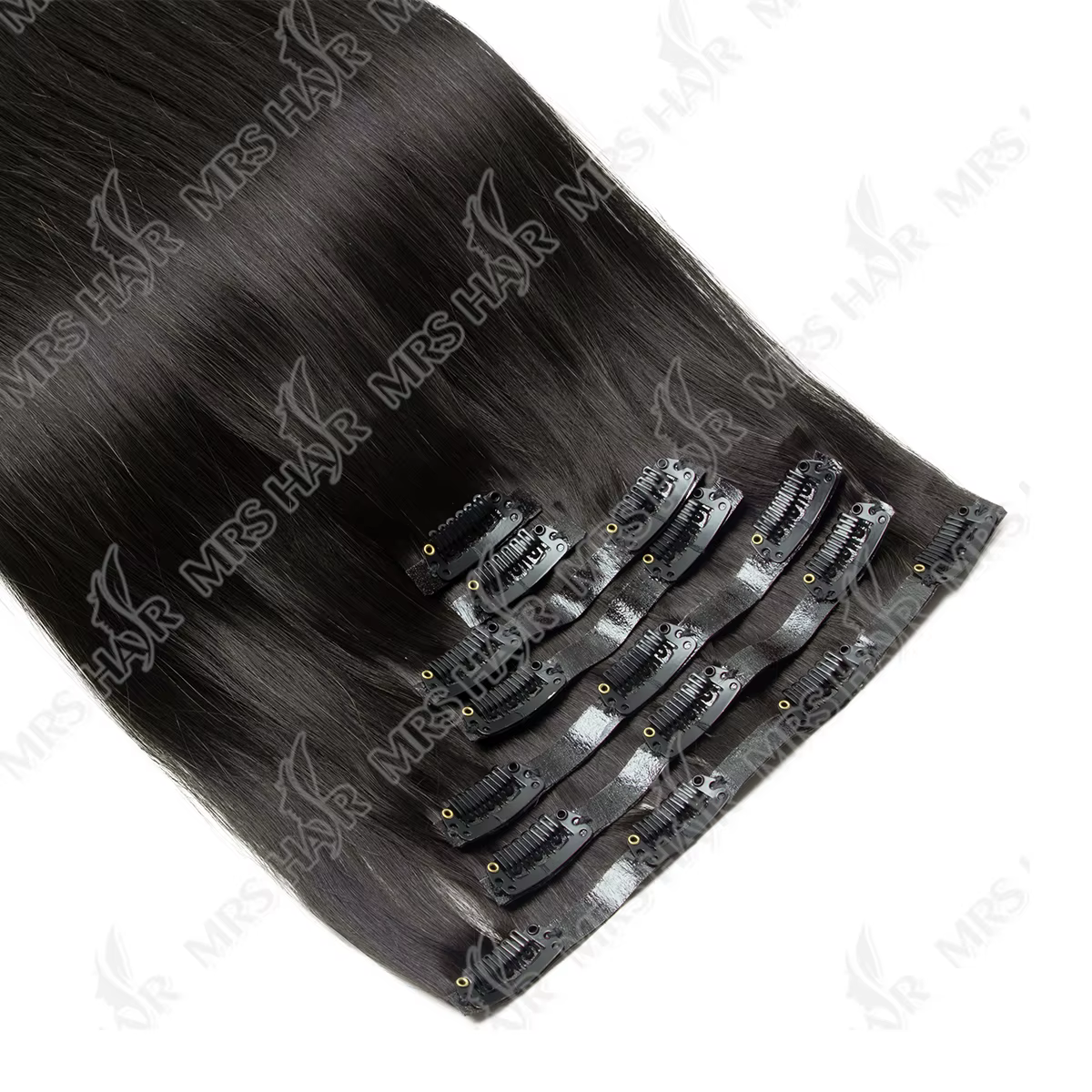 Extensions de cheveux à clipser invisibles blonds, cheveux humains Remy, PU injecté, machine, 7 pièc