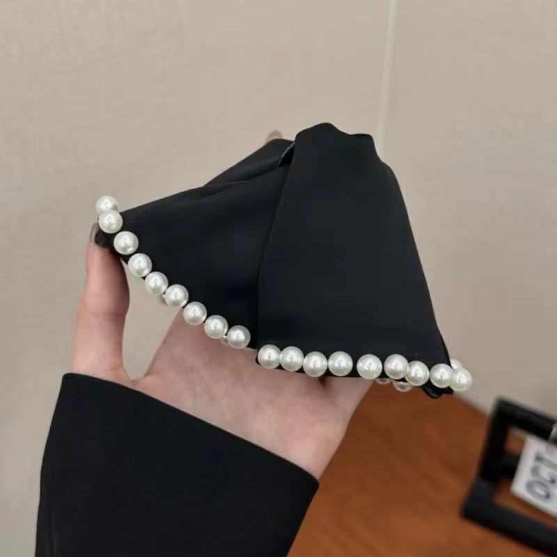 Élégant grand strass arc griffe de cheveux crabe perles épingles à cheveux femmes filles doux cheveu