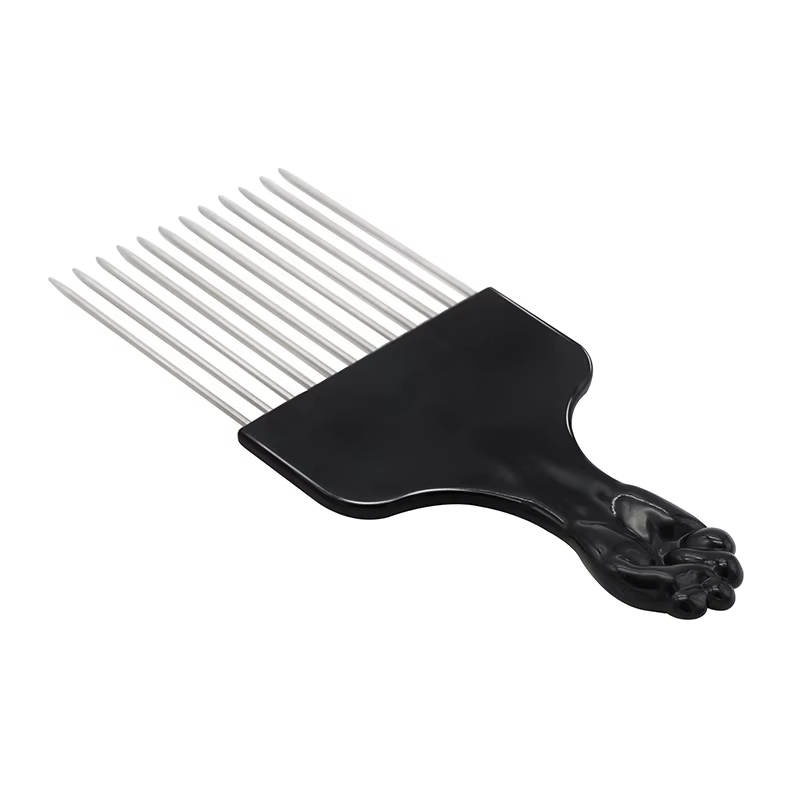 1/2 pièces Afro cheveux bouclés filet peigne en acier inoxydable choisir cheveux fourchette peigne D