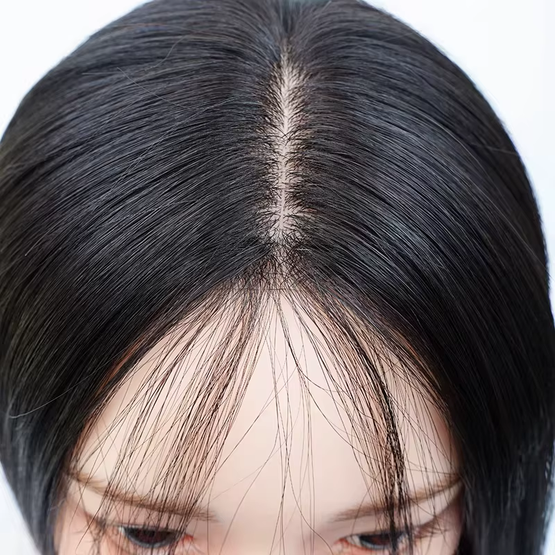 Perruques en cheveux humains avec base en soie 5x5, sans colle, lisses et soyeuses, style brésilien,