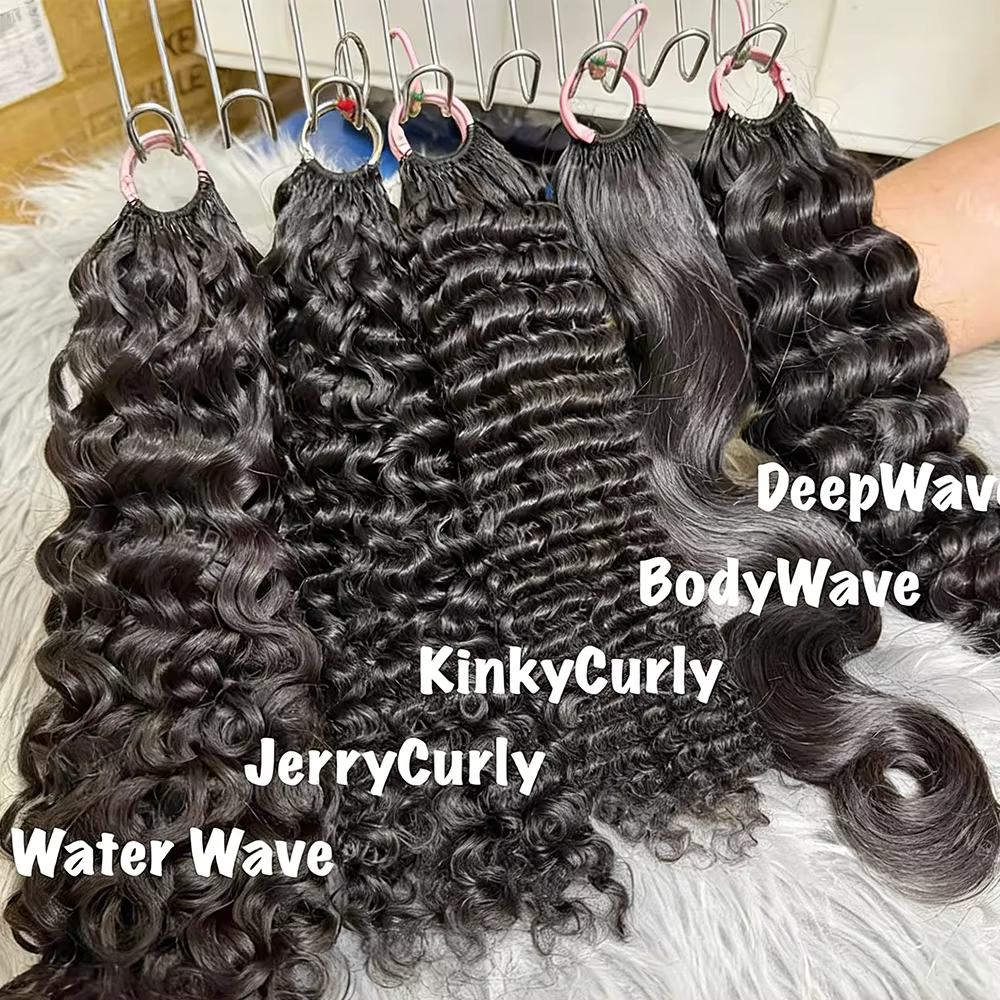 Extensions de cheveux humains au crochet Dialola Invisible Curly, boucles profondes Pixie, cheveux a