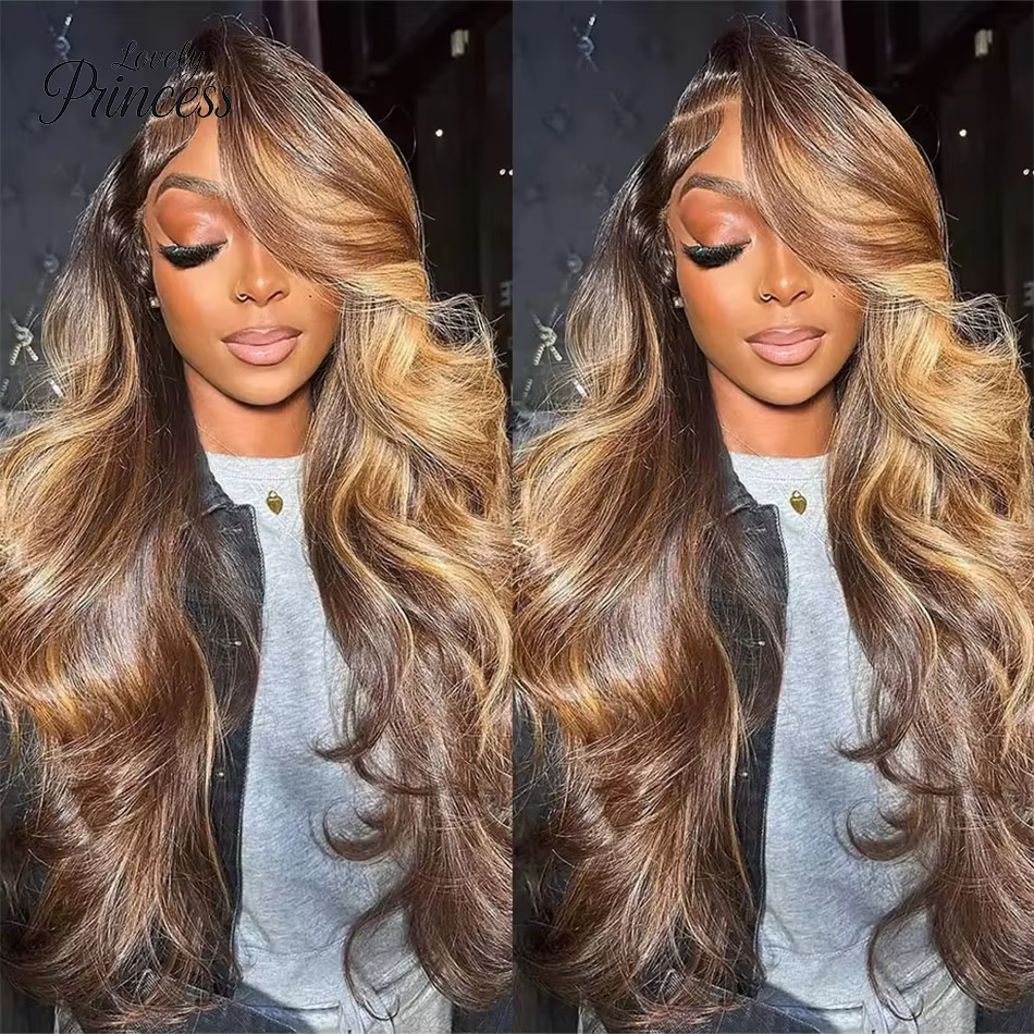 Perruques Lace Front HD 13x4 13x6, Densité 200%, Cheveux Humains Brésiliens Pré-Pluckés, Ondulés ave