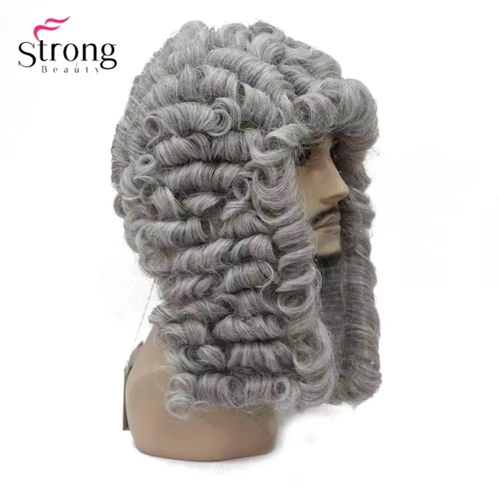 Perruque Cosplay synthétique pour homme, tenue de Costume, royale, Grand, Blonde, de style occidenta