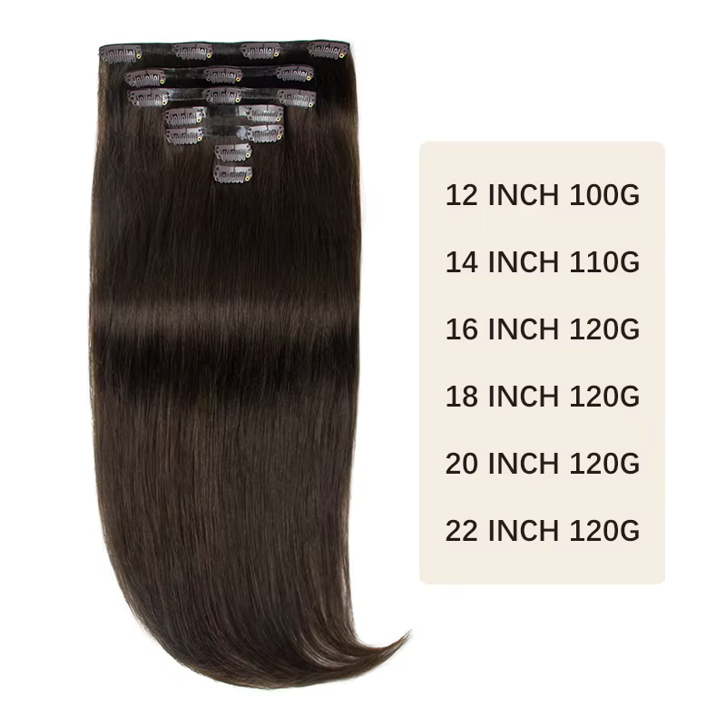 Clip en PU épais Invisible dans les Extensions de cheveux humains, bande de trame en PU sans couture