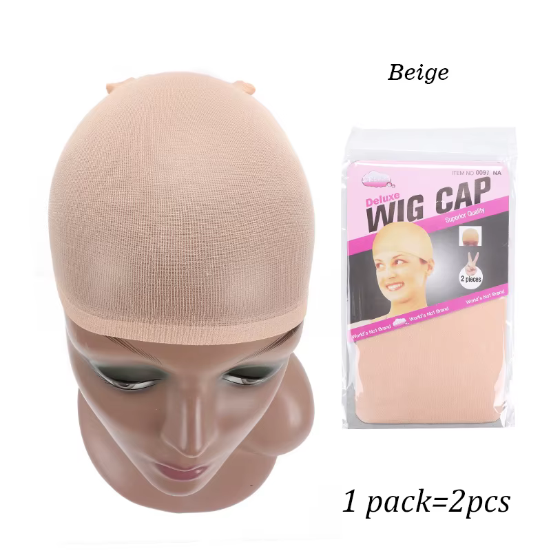 2 pièces/sac, bonnet de perruque supérieur, filet de perruque tissé, bonnet de perruque en maille él