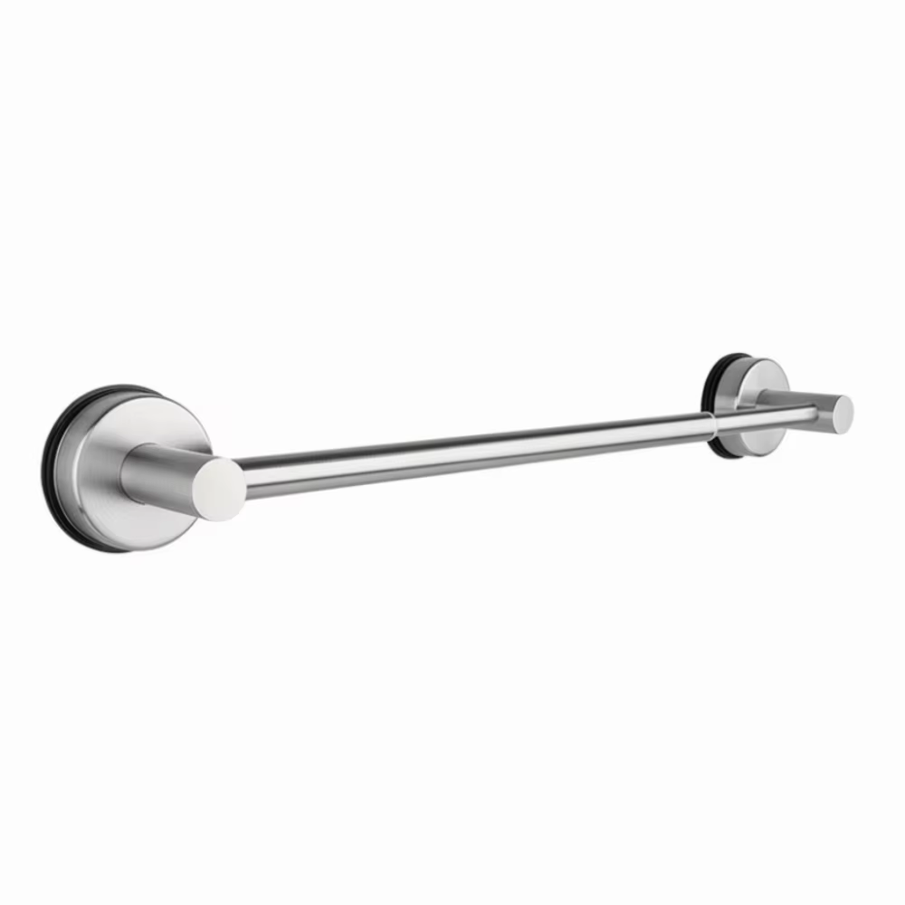 Porte-serviettes mural extensible en acier inoxydable à ventouse, sans perçage, à barre unique régla