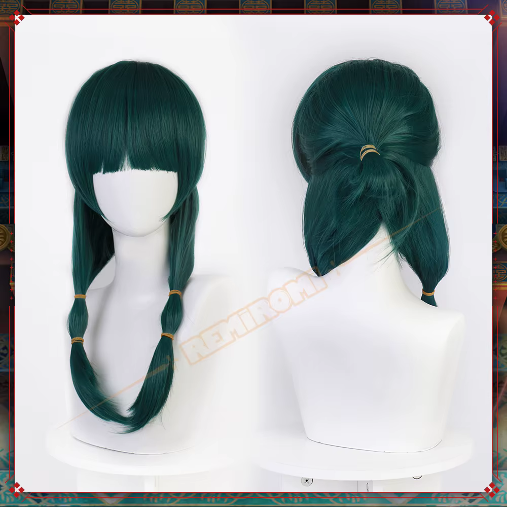 Maomao Cosplay perruque synthétique Anime les journaux d'apothicaire cheveux verts 2 Styles Kusuriya