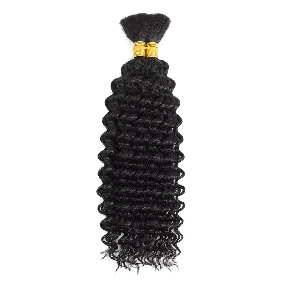 Tressage en vrac cheveux humains vague profonde couleur non transformée sans trame Boho tresses chev