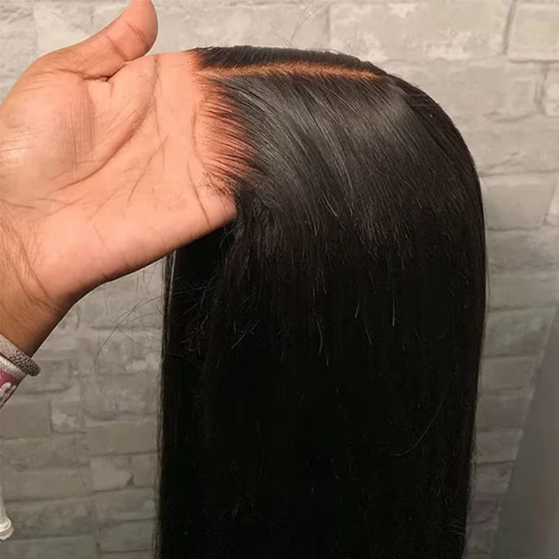 4x4 5x5 HD dentelle frontale sans colle perruque cheveux humains 30 40 pouces droite perruque de che