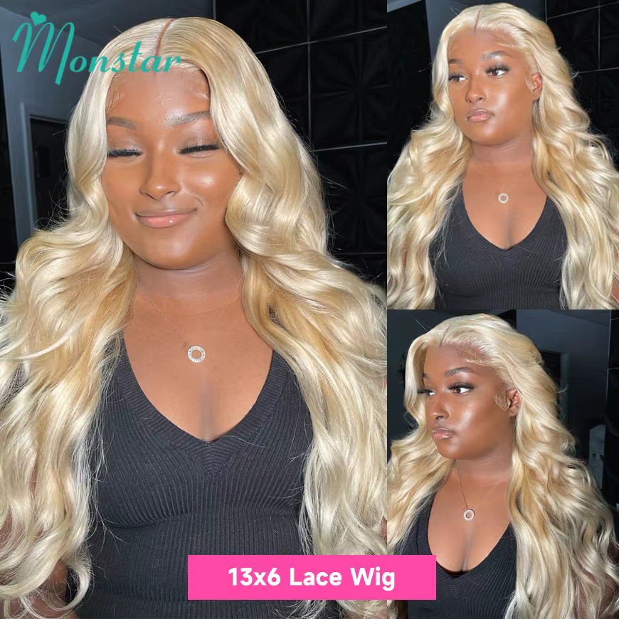 Perruque Lace Front Wig Body Wave naturelle, cheveux humains, couleur blond miel, 13x4, 13x6, 613 HD