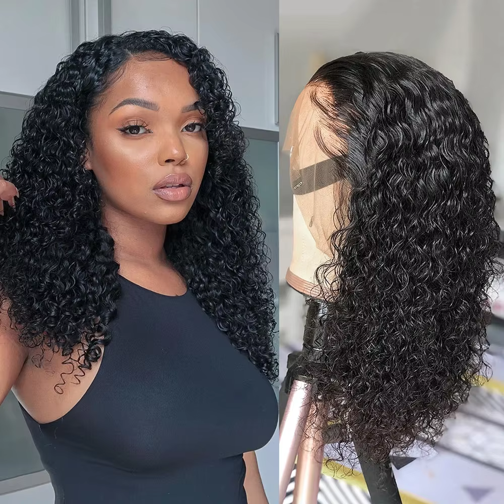 Curly Bob Human Hair Wigs 13x4 Lace Closure Wig 180% Short Bob Pixie Cut Kinky Curly Lace Front Huma