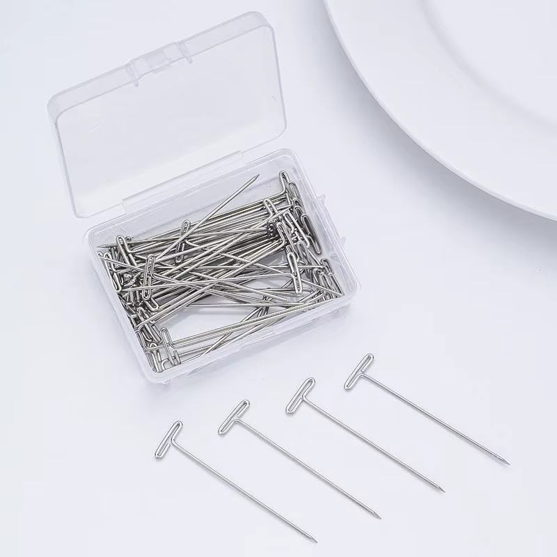 Épingles de fixation pour perruques en forme de T, adaptées au tricotage, à la couture, à la décorat