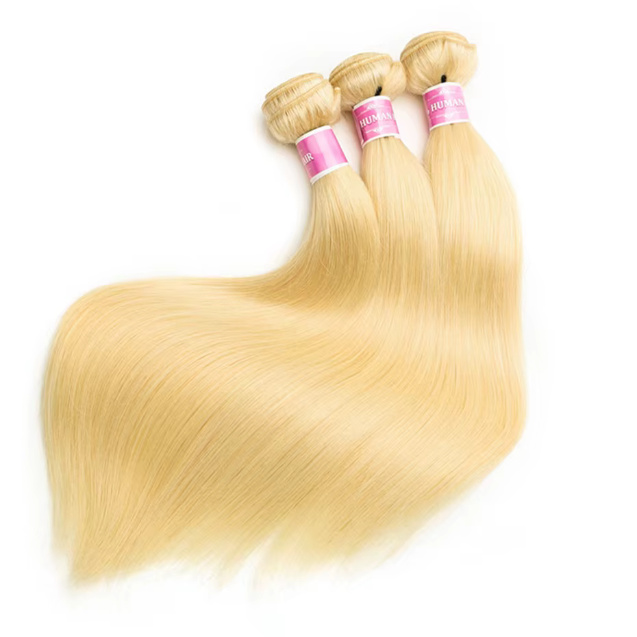 613 Blonde 30 40 pouces 1 3 4 paquets offres cheveux humains brésilien Remy cheveux humains paquets 